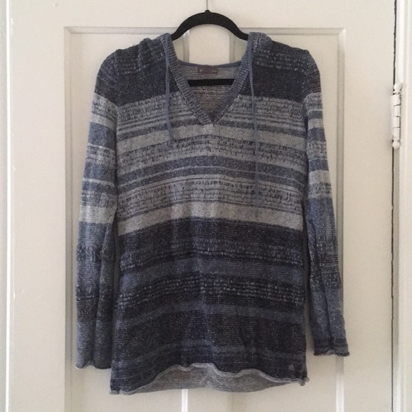Eddie Bauer Blue Striped Hoodie Women's Small - Picture 1 of 4
